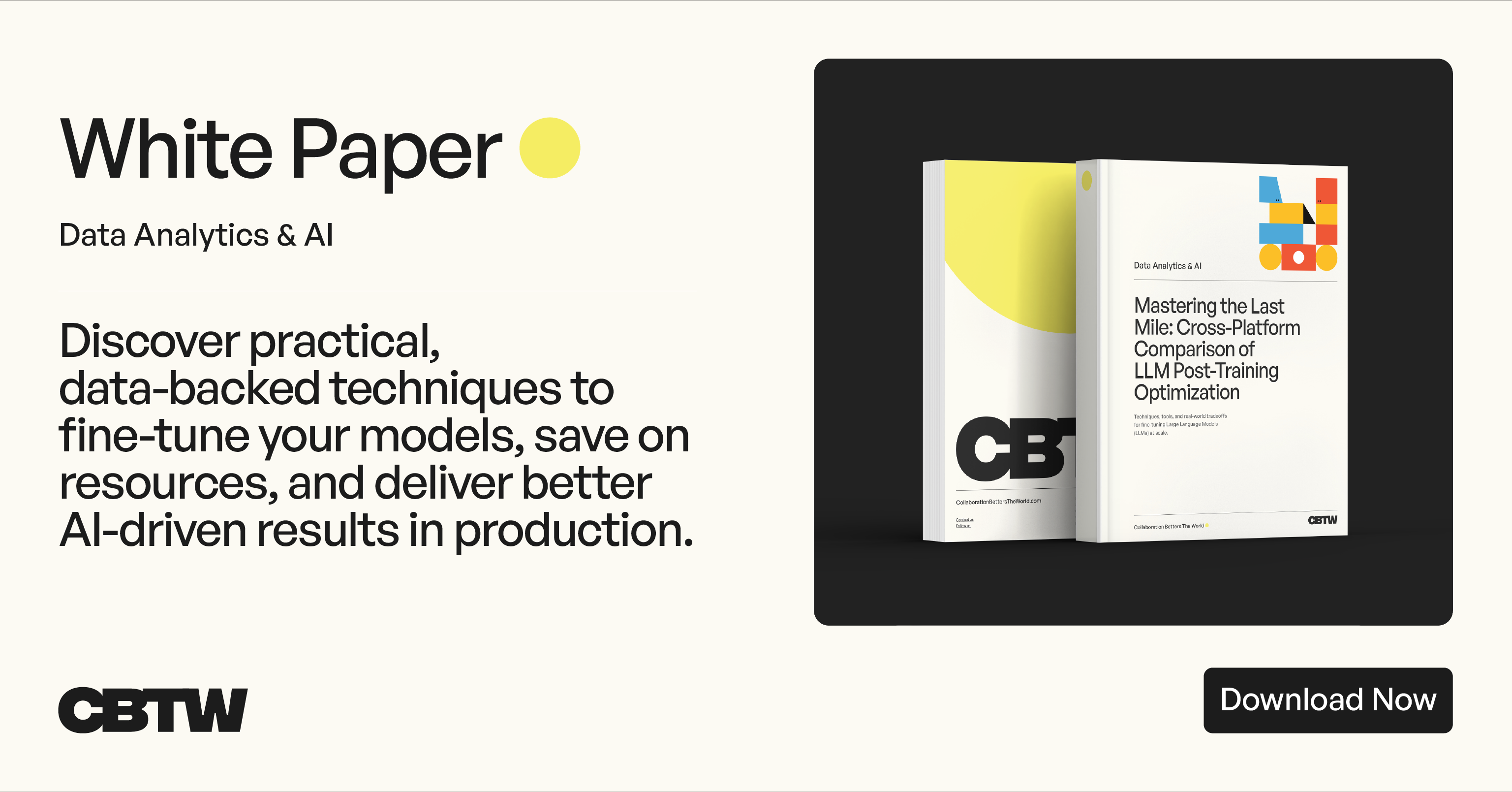 LinkedIn Banner White Paper CBTW LLM post-Training Optimization