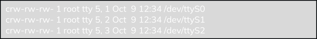 Major and Minor Device numbers Linux