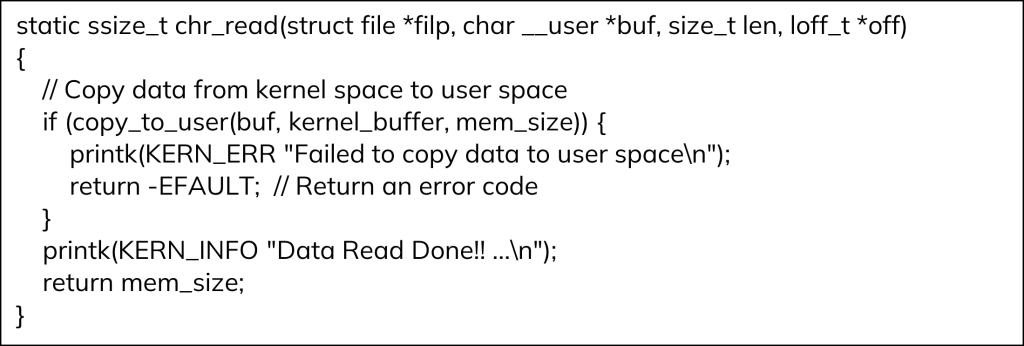 Read function Linux