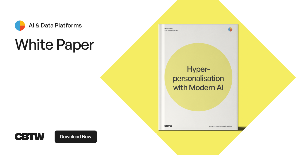 Hyper-personalization with Modern AI: The Next Generation of Customer Orientation - White Paper Banner Website Customer Analytics