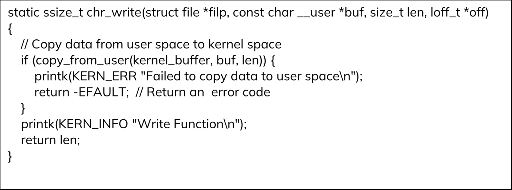 Write function Linux